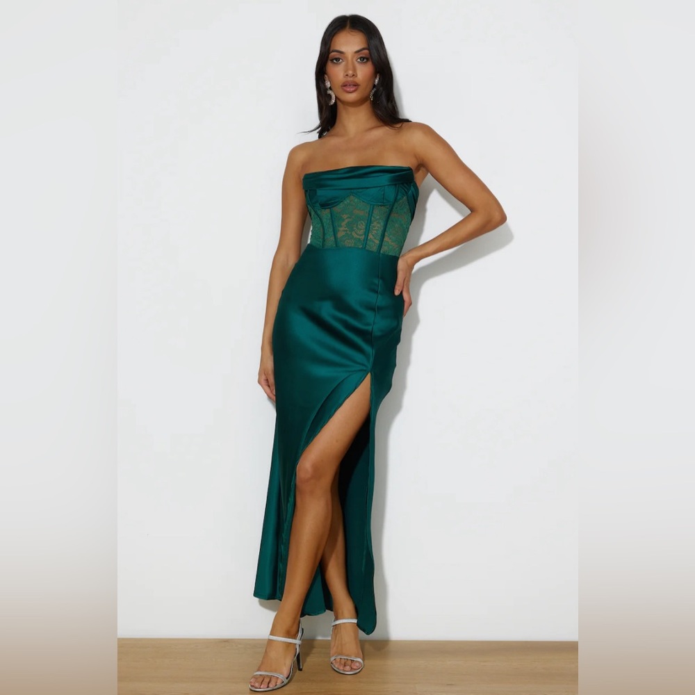Hello Molly Swan Lake Maxi Dress Forest Green